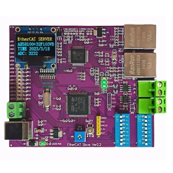 EtherCAT 슬레이브 개발 보드 STM32 + AX58100LAN9252 제품 이미지