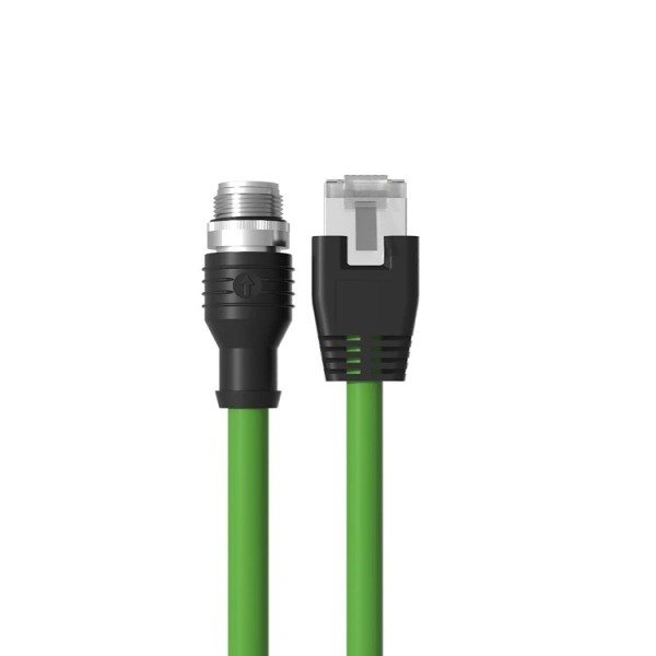 산업용 카메라 네트워크 케이블 M12-X 타입 8핀 RJ45 연결 고유연성 드래그 체인 연장 제품 이미지