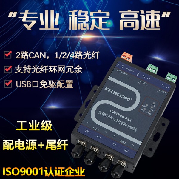 CAN 광섬유 변환기 CANHub-P212224CAN에서 리피터 제품 이미지