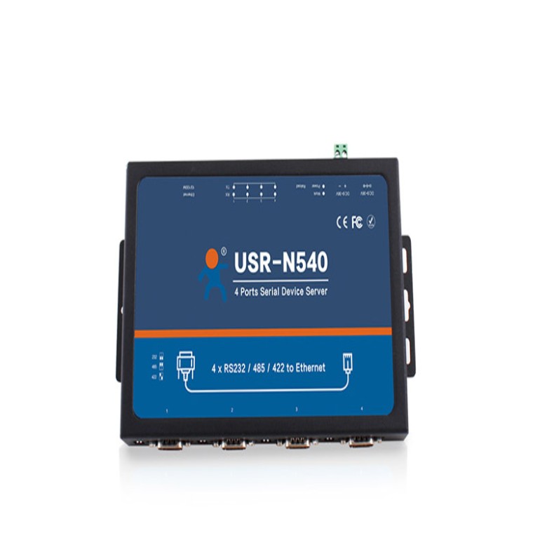 USR-N540 4개의 직렬 포트 서버 RS232485422 모듈 투명 전송 포트-이더넷 네트워크 제품 이미지