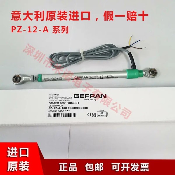 GEFRAN 12mm 직경 원통형 변위 센서 PZ-12-A-100 제품 이미지