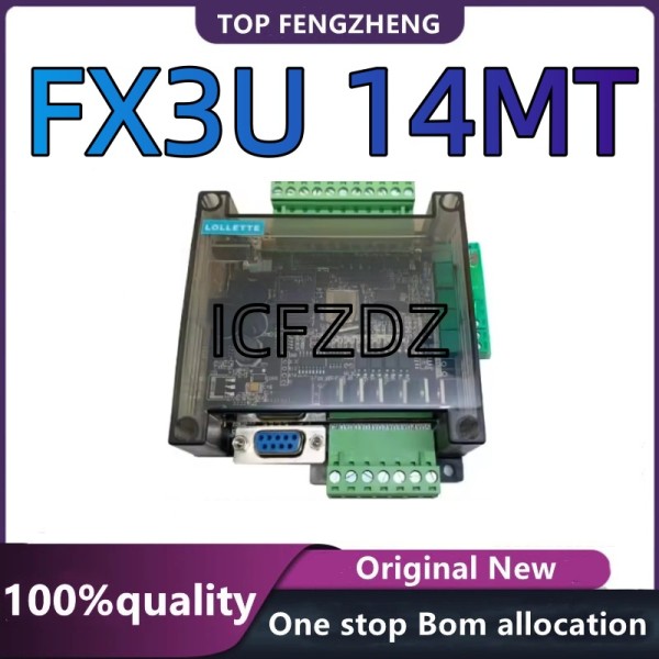 100% 새 제품 LE3U FX3U 14MT 6AD 2DA RS485 8 입력 6 트랜지스터 출력 아날로그 2 아날로그0-10V PLC RTC 실시간 시계 제품 이미지