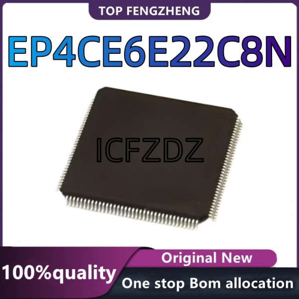 100% 새 원본 EP4CE6E22C8N I7N TQFP144 임베디드 GA 프로그래밍 가능 게이트 어레이 IC 제품 이미지