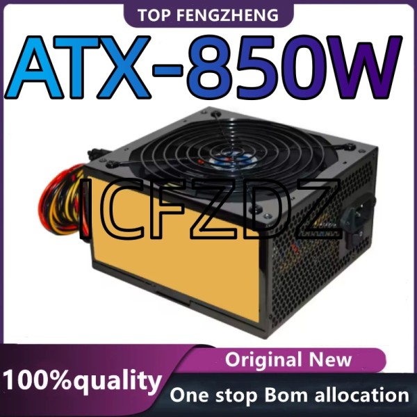 100% 새 ATX 850W 모듈형 페누 80Plus RGB 골드 인증 12V PC 전원 공급 장치 전문 e스포츠 비디오 게임 파워 서플라이 제품 이미지