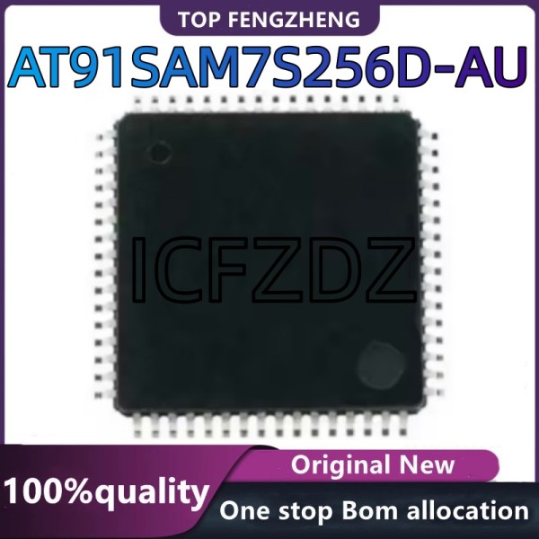 100% 새 원본 AT91SAM7S256D-AU 포장 QFP64 신품 단일 칩 컴퓨터 MCU 컨트롤러 원래 제품 이미지