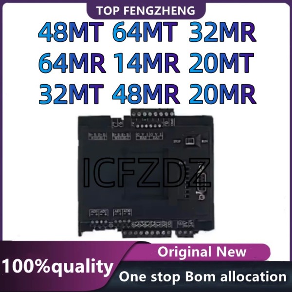 100% 새 원본 FX3U PLC 14 20 32 48 64MRMTMRT ~ 10AD 2DA 2xRS485 단계 제품 이미지