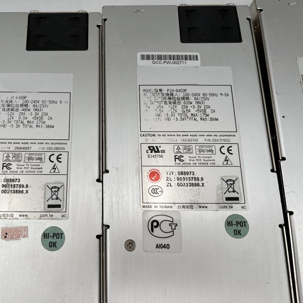 1개 P1H-6400P 1U 400W 완벽하게 작동하는 서버 전원 공급 장치 제품 이미지