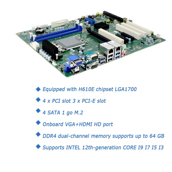 12세대 산업용 제어 마더보드 AIMB-708G2 LGA1700 핀 H610E 코어 i9 i7 제품 이미지