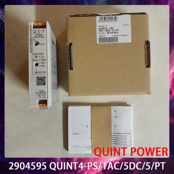 Phoenix 스위칭 전원 공급 장치 출력 5VDC5A 2904595용 QUINT4-PS1AC5DC5PT QUINT POWER 제품 이미지