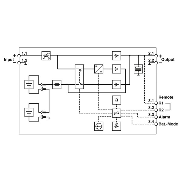 UNO-UPS24DC24DC60W UNO DC-UPS 24VDC 0.8Ah 무정전 전원 공급 장치 완벽 작동 2905907 제품 이미지