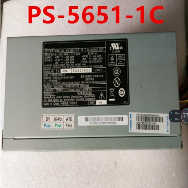 거의 신품 PSU, Liteon NP370D 650W 전원 공급 장치 PS-5651-1C 제품 이미지