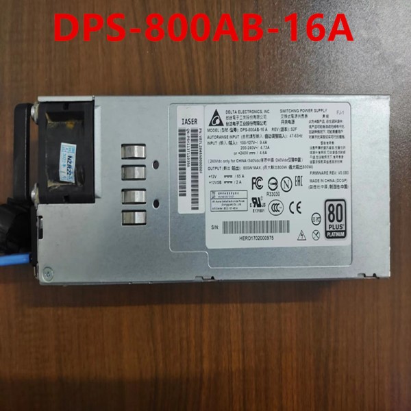 델타 NF5280M4 용 전원 공급 장치, 800W DPS-800AB-16 A 새제품 제품 이미지