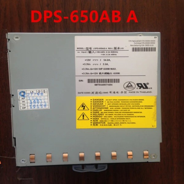RP2620 RP3440 650W 전원 공급 장치 DPS-650AB A 0950-4119 거의 새 PSU 제품 이미지