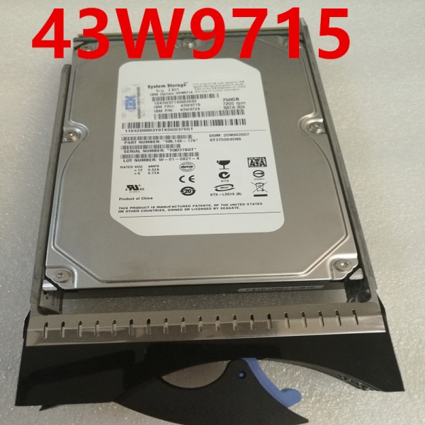 IBM 4615 하드 디스크, 서버 HDD, 43W9715, 용, 750GB, 3.5 인치, 32MB SATA-FC, 7200RPM, 새제품 제품 이미지