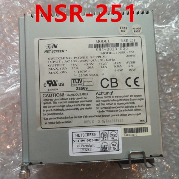 JUNIPER NS-500 전원 공급 장치 094-0023-000, 거의 신품 PSU, 250W 제품 이미지