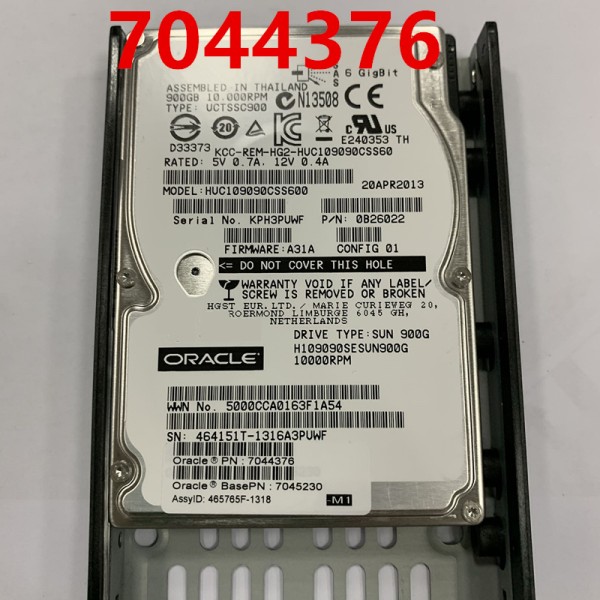 SUN용 하드 디스크, 7044376 7045230, 900GB, 2.5 인치, 64MB SAS, 10000RPM, 거의 새제품 제품 이미지