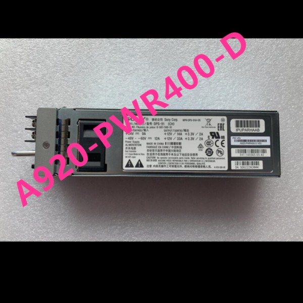 CISCO용 전원 공급 장치, A920-PWR400-D DC 400W, 거의 새제품 제품 이미지