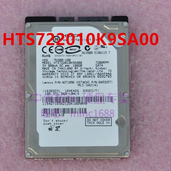 히타치 100GB SATA 2.5인치 HTS721010G9SA00 거의 새 하드 디스크 제품 이미지