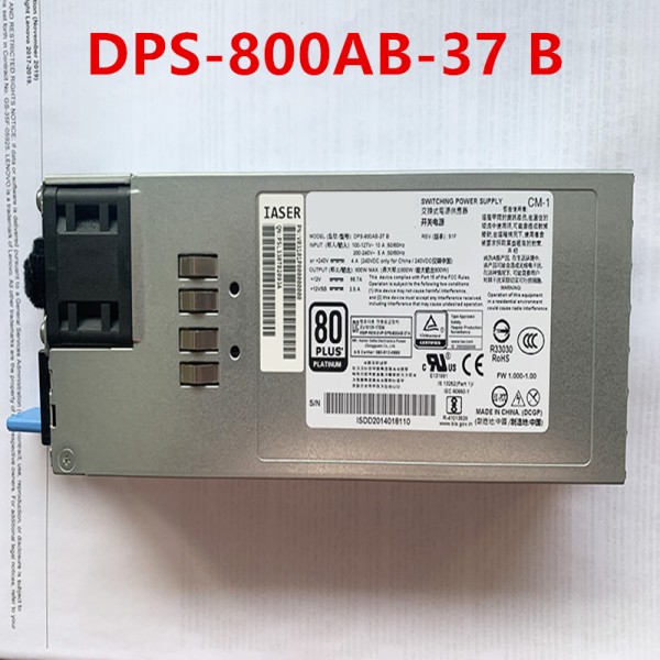 델타 5212M5 800W 전원 공급 장치 DPS-800AB-37 B C용 새 원본 PSU 제품 이미지