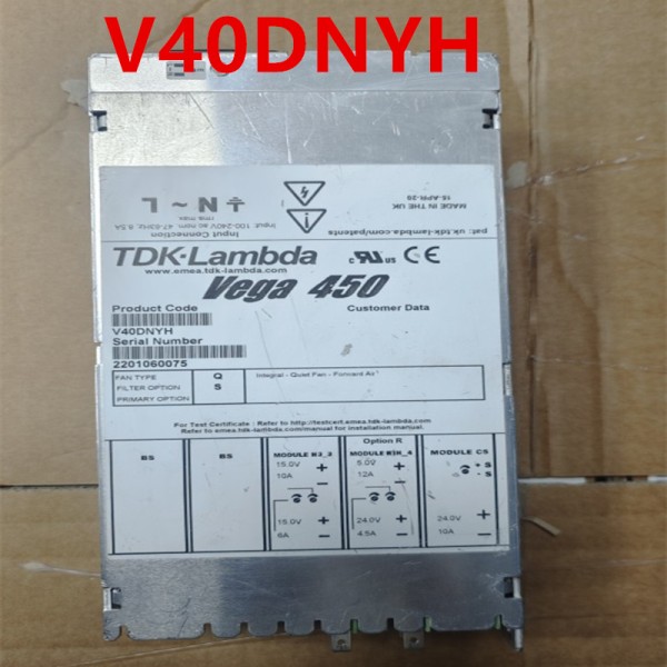 TDK-Lambda Vega 450 전원 공급 장치 V40DNYH용 기존 분해 PSU 제품 이미지