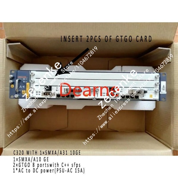 중고 GPON OLT C320 1×SMXAA31 10GE 2×GTGO 8×C++ 1×PSU-AC 15A 제품 이미지