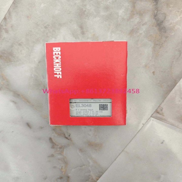 베크호프 EL3048 모듈, 8개 아날로그 입력, 단일 포트, 0-20mA, 85옴 션트 저항, 12비트 분해능 제품 이미지