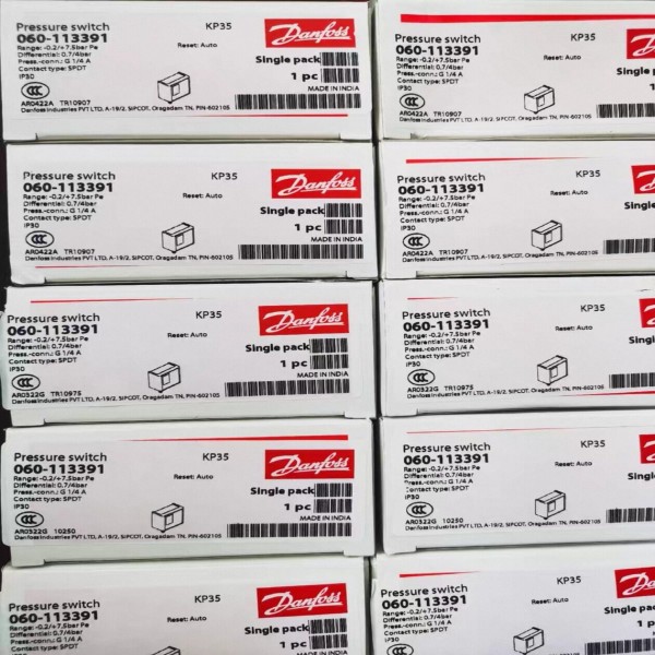 모델 060-113391 신품 Danfoss 압력 스위치 킨 스톡 제품 이미지