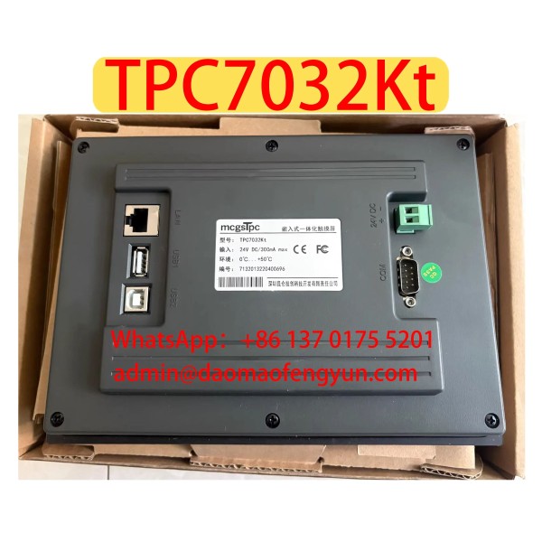TPC7032Kt 신품 터치스크린, 7인치, 24V 전원 공급 USB 및 RS232 포트 포함, 제품 이미지