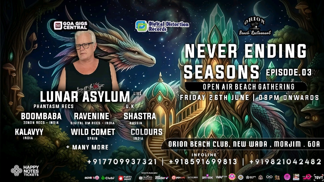 Banner for Open Air Beach Party Lunar Asylu