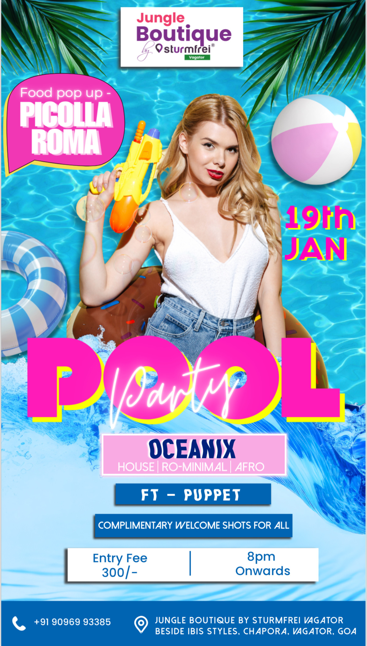 Banner for Pool Party