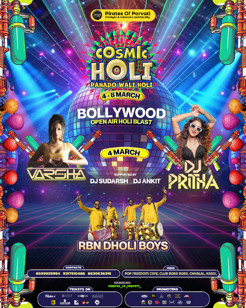 Banner for Bollywood Blast Cosmic Holi