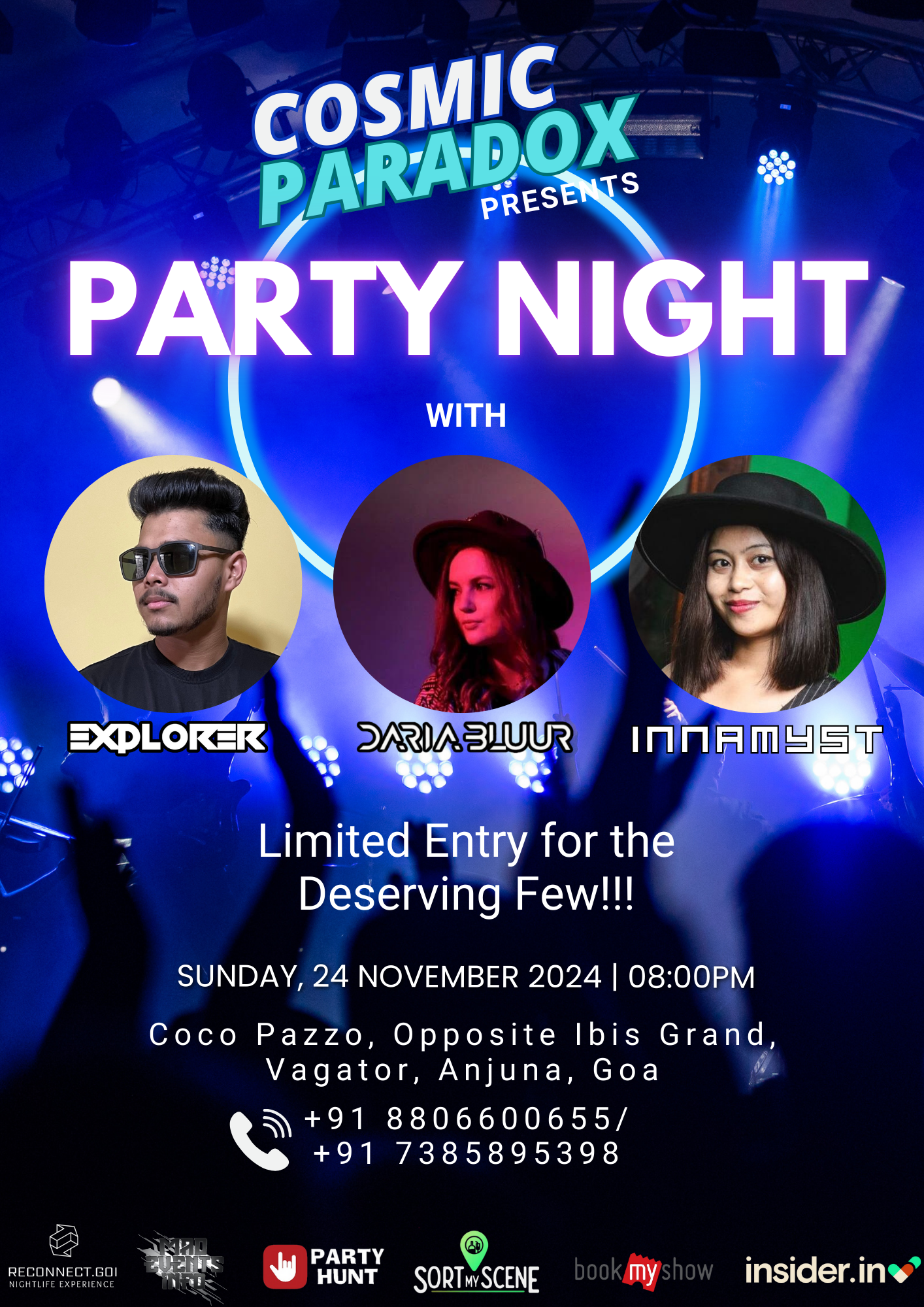 Banner for Cosmic Paradox Party Night