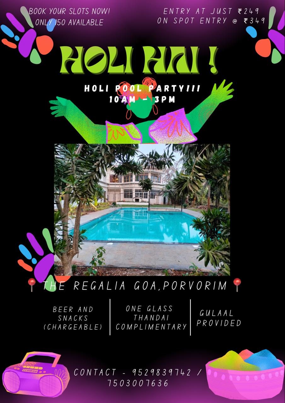 Banner for Holi Party