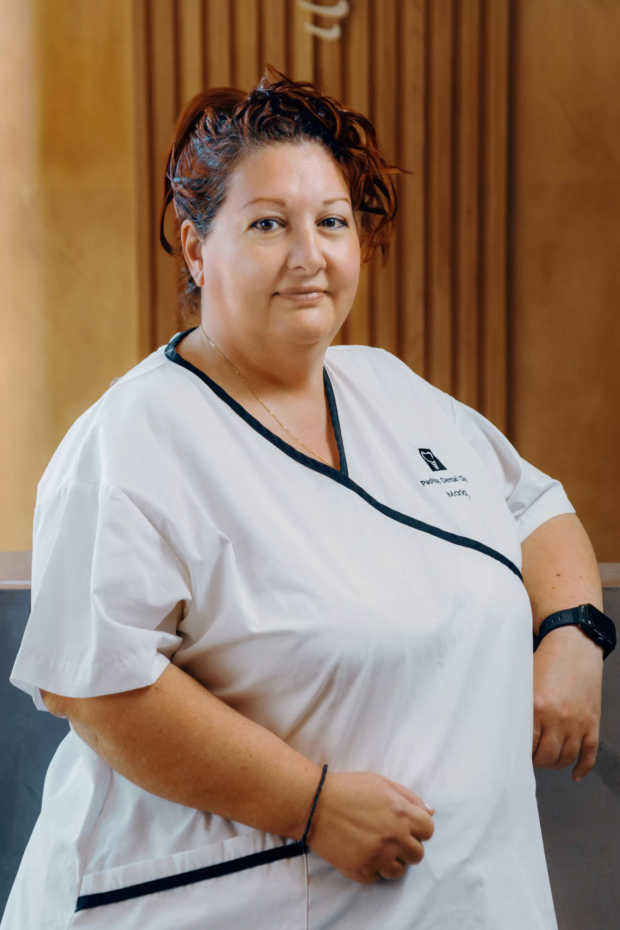 Maria Leantzi — Maria has been working as a dental assistant for 30 years