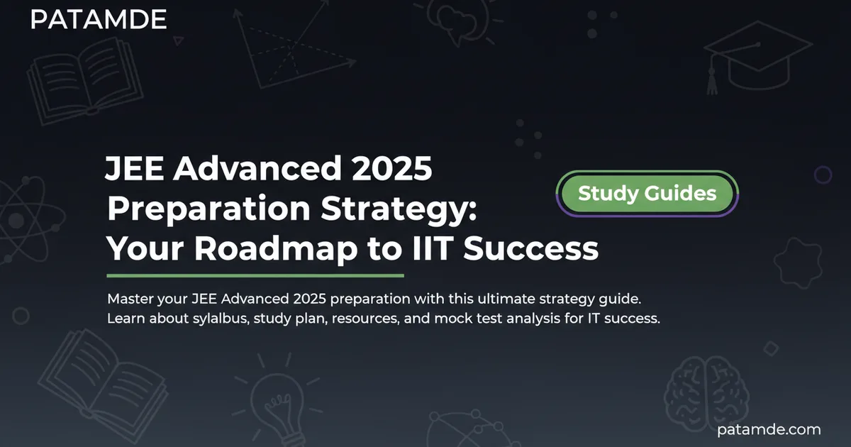 JEE Advanced 2025 Preparation Strategy: Your Roadmap to IIT Success