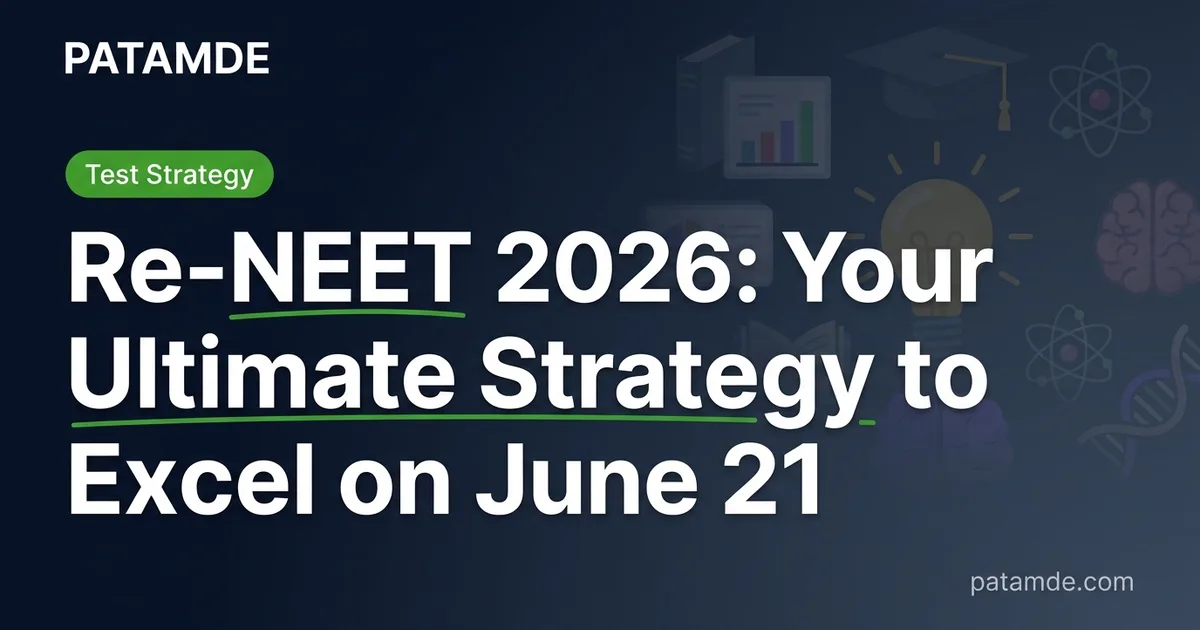 Re-NEET 2026: Your Ultimate Strategy to Excel on June 21