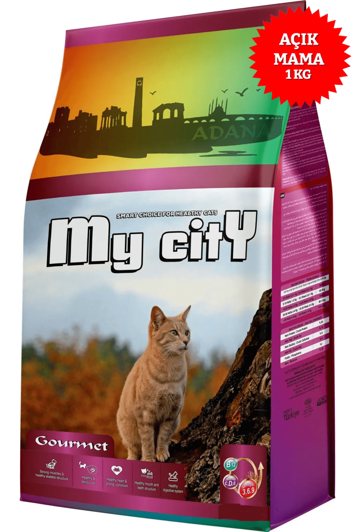 MyCity Gourmet Renkli Kedi Maması 1 KG | Aydın Kedi Ürünleri Ürünü