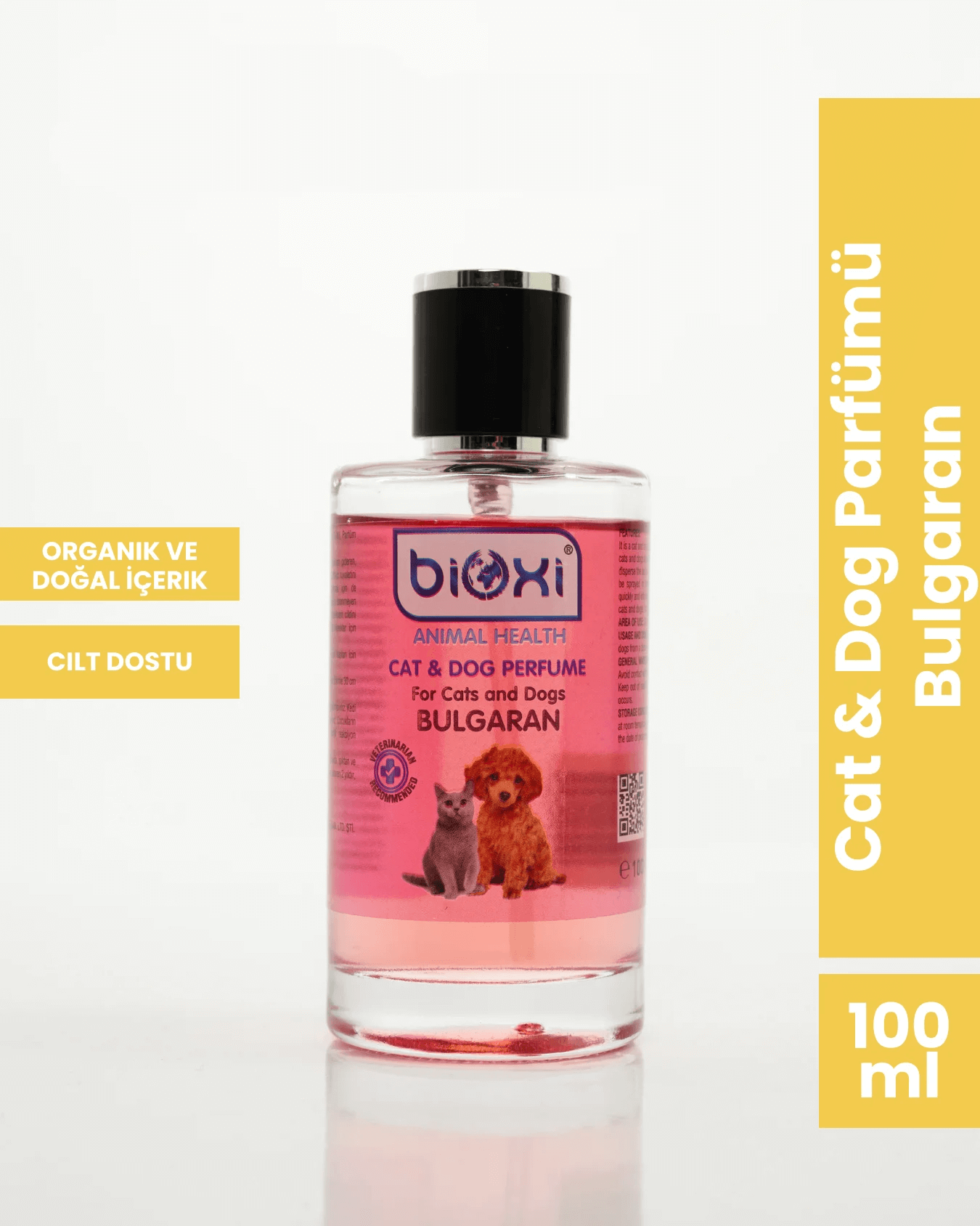 Bioxi Cat & Dog Parfümü Bulgaran Kokusu – Çiçek Kokulu 100 ml Kedi ve Köpek Parfümü ile Ferahlatıcı Bakım