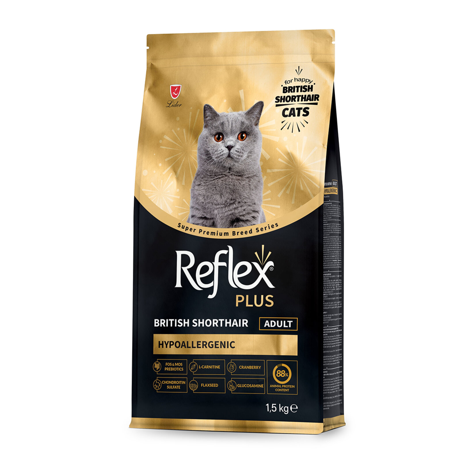Reflex Plus British Shorthair Yetişkin Kedi Maması - Hipoalerjenik (1.5 kg)