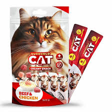 Eurogold Sığır ve Tavuklu Sıvı Kedi Ödülü (Tekli Tüp)