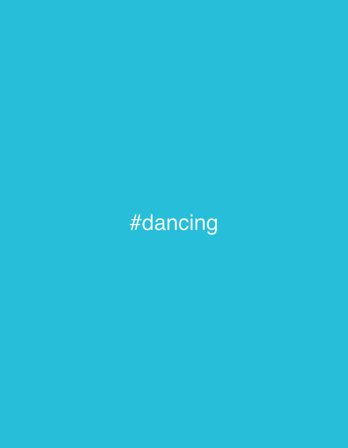 The media file displays a simple digital graphic with a solid, uniform background in a vibrant shade of blue, specifically a cyan-like hue. Centered horizontally and vertically on this blue field is the white text "#dancing", rendered in a clear, sans-serif typeface. No other subjects, objects, people, or specific scenes are visible. There is no depicted activity or event. The image lacks any visual cues regarding time of day, weather, or emotions. It appears to be a minimalist digital image, likely intended as a social media graphic or a visual element where the focus is solely on the hashtag and its striking background color. The visual content provides no discernible information about the location context of Kryvyi Rih, Ukraine.