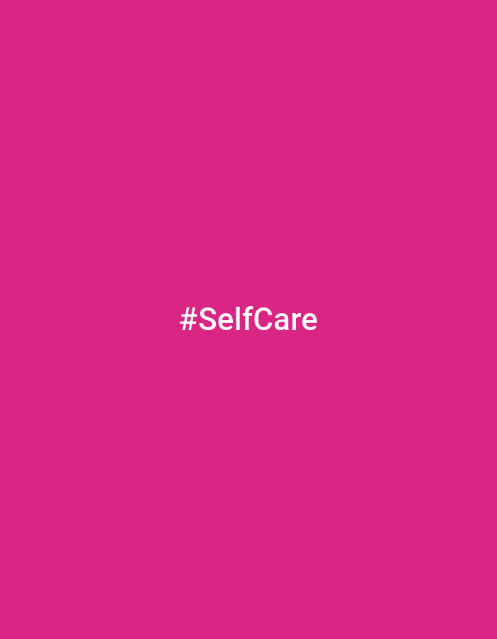 The image is a plain, solid pink background with the text "#SelfCare" centered in white. There is no information about the city of Narayi, Nigeria, in the image, nor are there any people, subjects, objects, actions, interactions, or environmental details depicted.