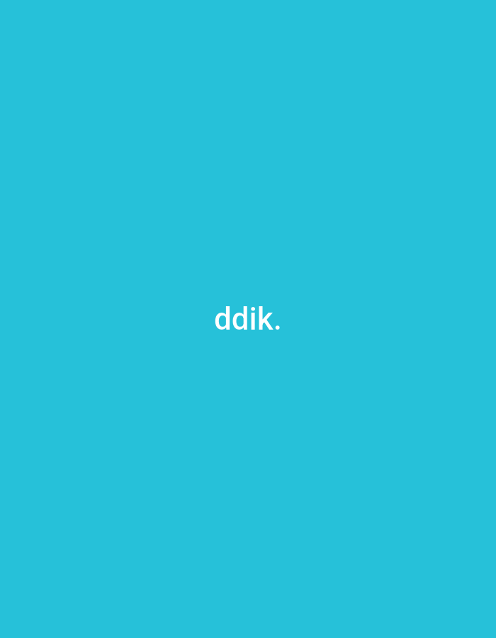 The image is a minimalist graphic design featuring a solid cyan background. In the center of the image, the word "ddik." is displayed in a white, sans-serif font. There are no other objects, people, or environmental details present in the image. The location in the city of Kason, Nigeria is not depicted in this image.