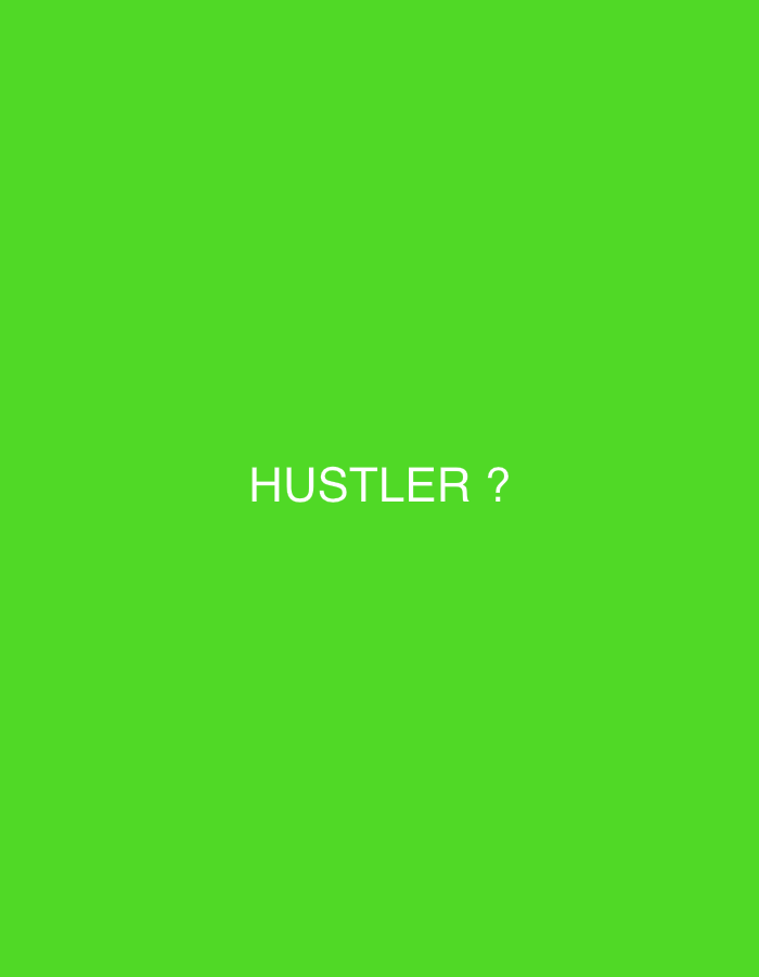 The image contains text on a green background. The text reads "HUSTLER ?". There is no information about the city of Veliki Preslav, Bulgaria in this image.