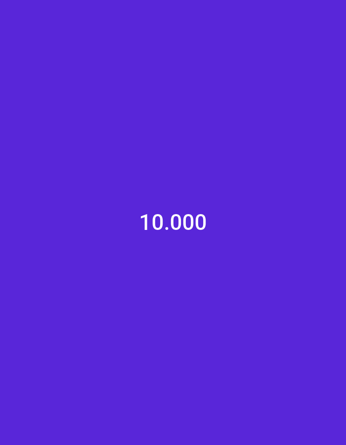 The image is a plain purple background with the white text "10.000" centered horizontally and slightly above the vertical center. There are no people, objects, actions, interactions, or environmental elements visible in the image. The location in Lhokseumawe, Indonesia is not discernible from the visual content of the image.