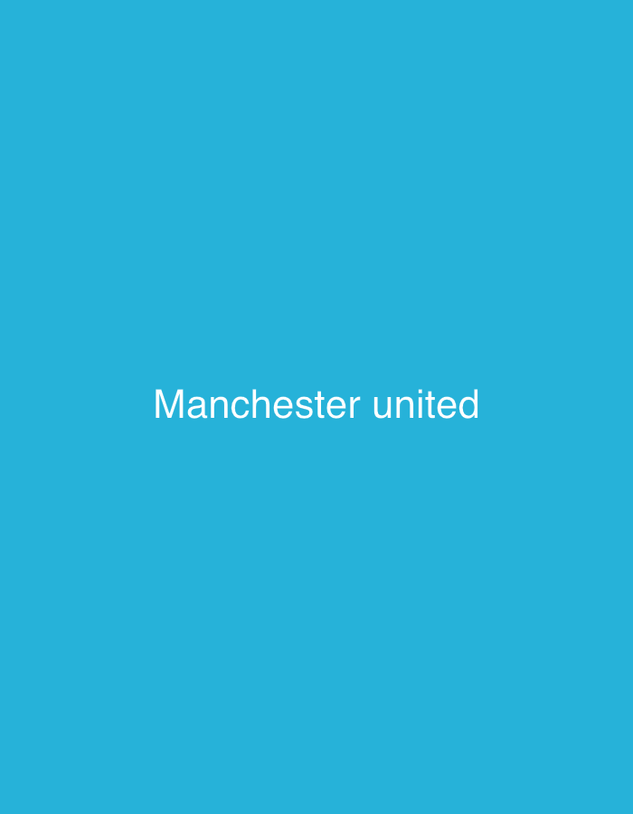 The image is a solid turquoise background with the text "Manchester united" centered on it in white. There is no indication of the city of Veliki Preslav, Bulgaria, or any other contextual information in the image.