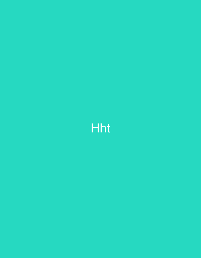The image displays a solid, uniform turquoise background. Centered horizontally and positioned slightly above the vertical midpoint, the white, sans-serif text "Hht" is prominently displayed. No other subjects, objects, or environmental details are visible. The image contains no visual information to establish a geographical location, including any specific location within the city of Casablanca, Morocco.