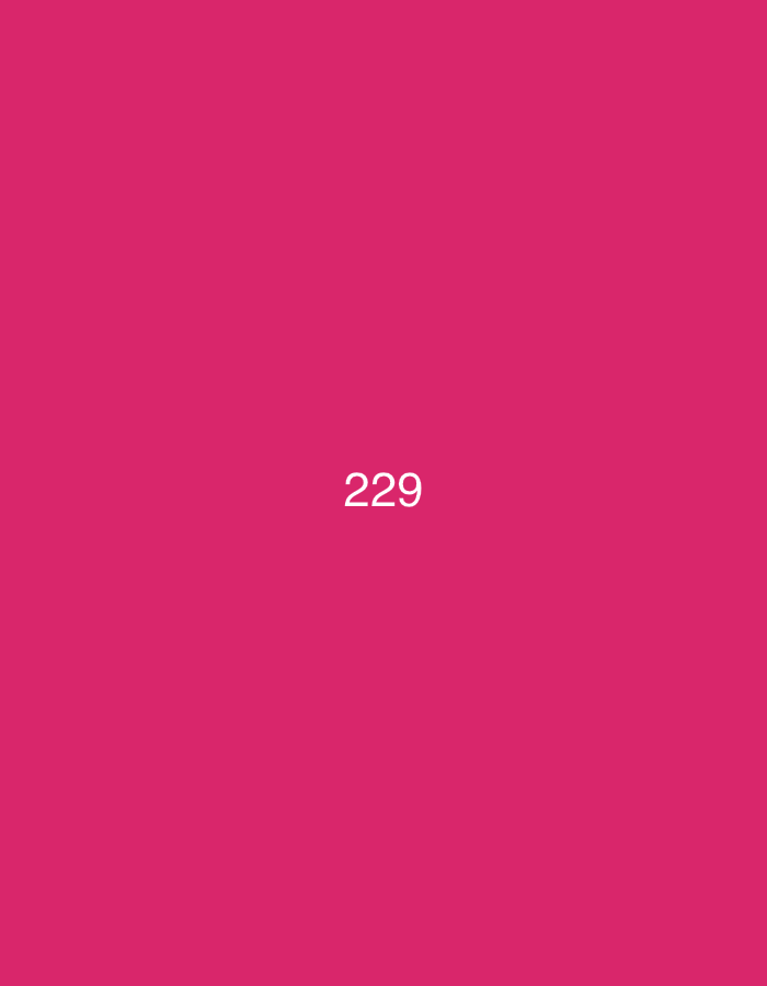 The image displays the number "229" centered on a solid, vibrant pink background. No city, location, people, objects, actions, or interactions are visible in this image.
