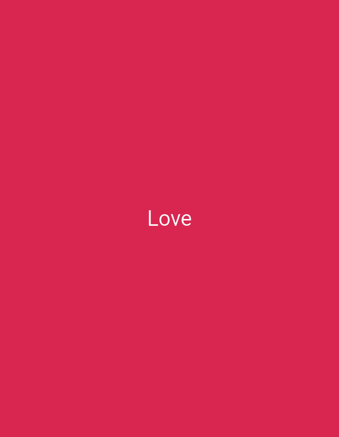 The image is a solid red background with the word "Love" in white text centered horizontally and vertically. There is no indication of Lermontov, Russia, or any other location. No people, objects, or actions are present.