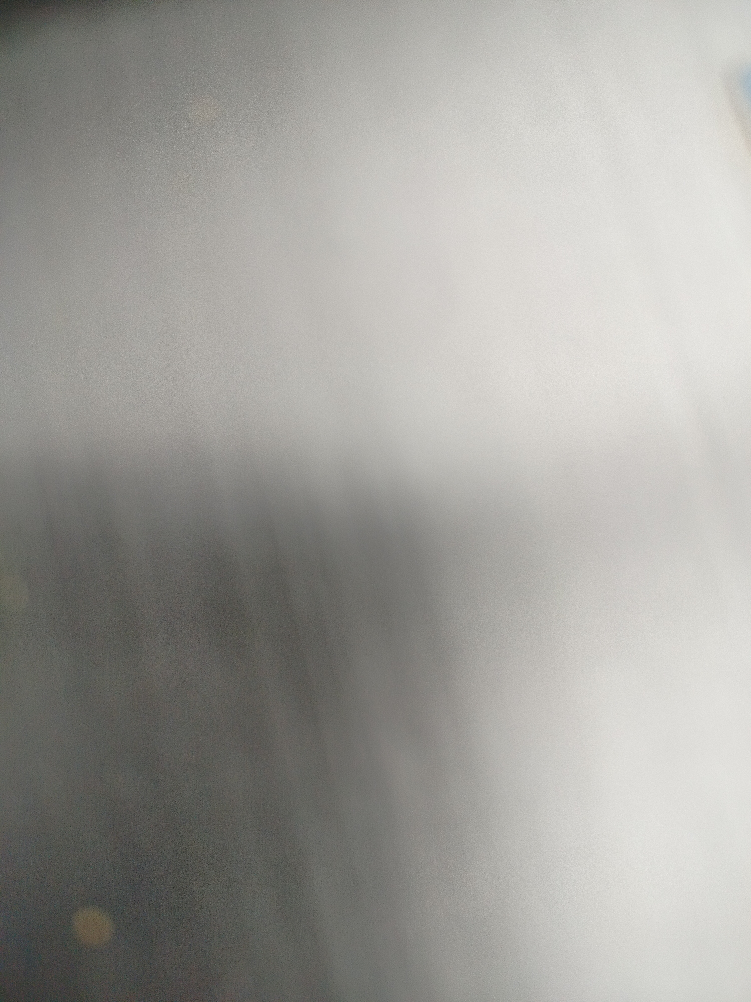 The image is severely blurry, making it impossible to identify any objects, people, actions, interactions, or features of the environment with any certainty. The image consists mostly of light and dark gradients of gray. No specific details can be discerned that would indicate a location in Yerevan, Armenia.
